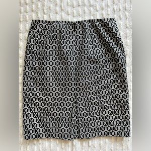 White House Black Market Equestrian Print Skirt